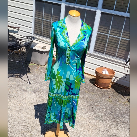 Exquisitely Chic Vintage Emilio Pucci Silk Jersey Dress - Picture 7 of 8